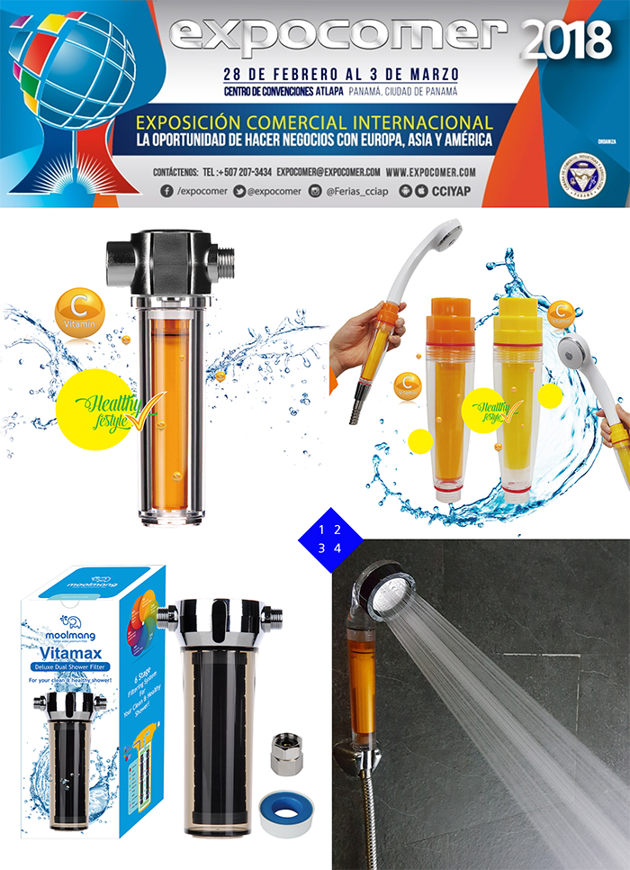 expocomer with moolmang vitafreh & vitamax shower filter shower head